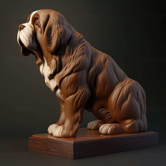 3D модель Сенбернар собака (STL)